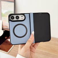 Étui de téléphone pliable en cuir de haute qualité pour iPhone Duo, résistant aux chocs, luxueux, magnétique, accessoires pour téléphone en PU pour iPhone 18 Duo