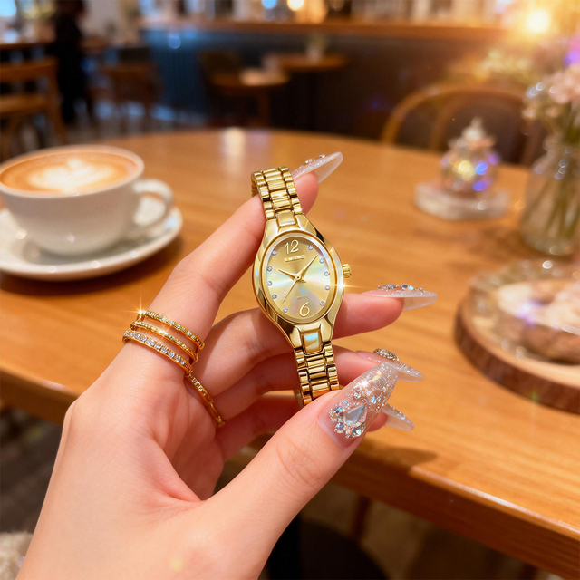 LIEBIG L1079 New Style Fashion Retro Quartz Wristwatch for Women Romantic Trend High-End Luxurious Diamonds Dial Design Watches