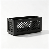 Jardinière en acier inoxydable pour hôtel, 120x40x50cm, revêtement poudré, pot de fleurs carré, prix d'usine en gros, logo personnalisé