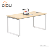 Table de bureau en mélamine, meuble de bon prix, avec cadre métallique