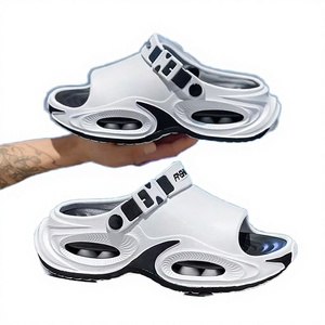 Men's Summer <b>Slip</b>-On Sandals Thick Sole Cushioned Non-<b>Slip</b> Breathable Waterproof Outdoor Beach EVA Mixed Colors Print Pattern - Product Image 3