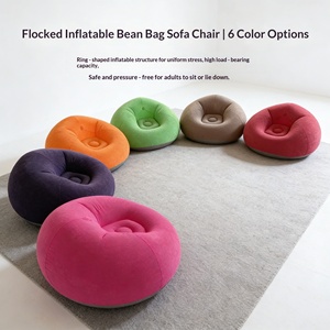 Modern Simple Design Spherical Single-Person <b>Inflatable</b> <b>Sofa</b> Lazy Foldable Flocked Living Room Bedroom Balcony Outdoor Leisure - Product Image 2