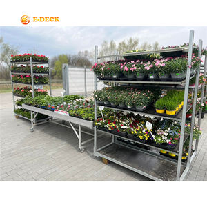 संयंत्र प्रदर्शन नर्सरी डच गाड़ी ग्रीनहाउस परिवहन धातु जस्ती फूल परिवहन ट्राली - Product Image 1