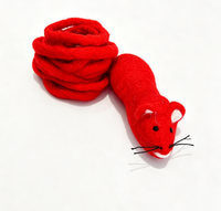 Jouet pour animaux de compagnie en laine feutrée à la main durable, 100% laine naturelle de Nouvelle-Zélande, jouet à mâcher sûr, écologique, jouet interactif pour petits animaux