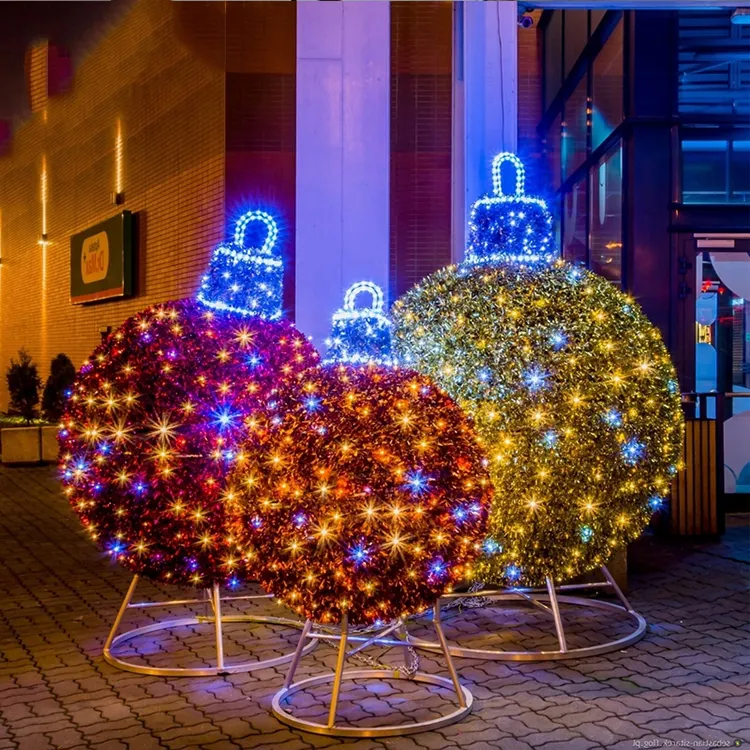 クリスマスモチーフライトLEDストリートボールアーチアウトドアフェスティバルラージランプデコレーションデコレーションアーチウェイデコラティブライティングラグジュアリー