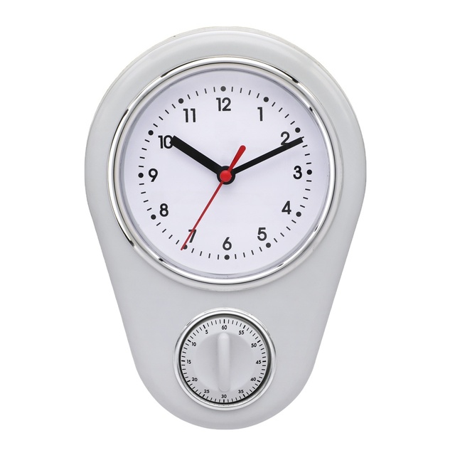 Modern Plastic Kitchen Clock with Time-alarm