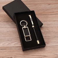 Artículos de regalo de recuerdo ejecutivo con logotipo personalizado para llavero, juego de regalo de negocios promocional, juego de regalo de llavero de oficina de lujo