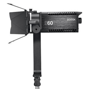 <span class=keywords><strong>Godox</strong></span> Professionnel S60 <span class=keywords><strong>60w</strong></span> Mise Au Point Continue Réglable Led Photographie Projecteur Lumière Avec Porte De Grange Pour Studio - Product Image 3