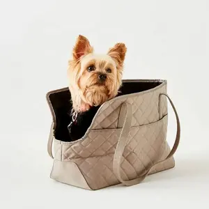 Borsa a tracolla personalizzata per cani e gatti borsa a tracolla per animali domestici in tela di lusso traspirante borse per cani da viaggio per cani e gatti