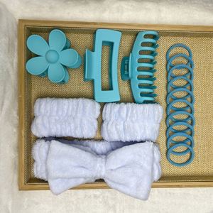 16-Piece Set Soft Hair Band with Multi-Color Matte <b>Bow</b> <b>Large</b> Grip Clip Headwear Beauty & Personal Care Product - Product Image 4