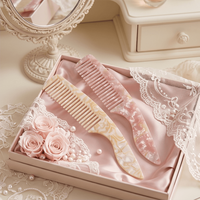 Peigne à cheveux ergonomique en acétate à dents larges et manche en S, épaisseur 4 mm, pour salon de coiffure, en acide acétique, vente directe usine, modèle 890269