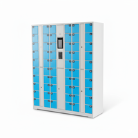 Casier intelligent à serrure électronique avec recharge de téléphone, construction en acier assemblée, durable, résistant à la rouille, à poser au sol, pour attractions touristiques