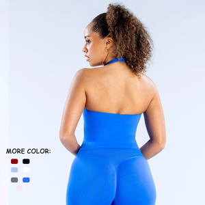 Bestseller Top Sportivo da Donna Senza Cuciture con Scollo Quadrato e Schiena Scoperta per Yoga, Palestra, Fitness, Pilates, Allenamento, Abbigliamento Sportivo con Logo <span class=keywords><strong>DF</strong></span> - Product Image 3