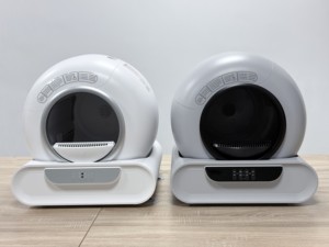 Toilette automatique pour chat 65L avec suivi <span class=keywords><strong>de</strong></span> santé, design sans serrage, bac à litière autonettoyant à entrée basse 140mm, contrôle robotisé via application WiFi - Product Image 6