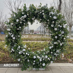 Arches florales artificielles rondes personnalisées en usine, décorations en gros, arches de roses pour décorations de mariage - Product Image 2