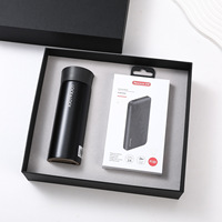 Termo con Logotipo Personalizado, Tapa con Cierre y Banco de Energía Portátil, Juego de 2 Piezas, Regalo Promocional Corporativo Ejecutivo