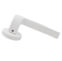 Poignée de porte en alliage de zinc finition satinée, style italien moderne minimaliste, avec levier silencieux à aspiration magnétique écologique pour usage hôtelier