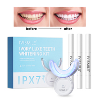 Kit de blanchiment des dents personnalisé Logo privé Kit de blanchiment des dents élimination rapide des taches avec lumière LED