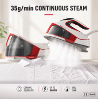 Générateur de vapeur professionnel 2200W avec chaudière électrique et réservoir d'eau de 1,5L, pour blanchisserie, hôtel et usage domestique, avec protection anti-chauffe à sec et support