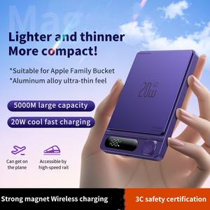 ดรอปชิปปิ้ง แบตสำรองไร้สาย 20w ความจุเยอะ 5000mAh บางเฉียบ พร้อมหน้าจอแสดงผล สำหรับ <span class=keywords><strong>iPhone</strong></span> ได้รับการรับรองมาตรฐาน 3C - Product Image 2