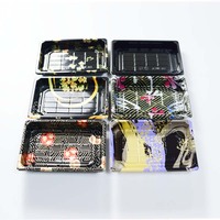 Boîte d'emballage de sushi jetable NO.3, paquet rond transparent en plastique de bonne qualité boîte à gâteaux, conteneur à emporter 50 pièces