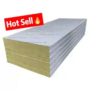 Fireproof Wall Roof Rock Wool Insulated Sandwich Panel Price Suppliers Cheap Selling Rock Wool Sandwich Panel