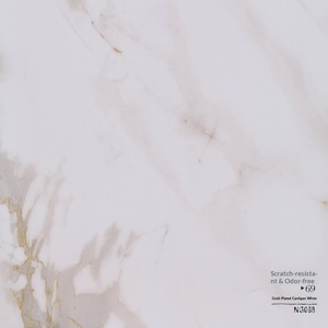 Película Decorativa Autoadhesiva de PVC con Diseño de Mármol <span class=keywords><strong>Blanco</strong></span> Dorado NG088, <span class=keywords><strong>Vinilo</strong></span> Resistente a los Arañazos para <span class=keywords><strong>Muebles</strong></span> de Cocina, Paredes y Gabinetes - Product Image 1