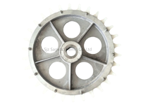 Roue de guidage complète à 30 dents D485mm avec axe en acier inoxydable de 40mm pour ligne d'abattage et de traitement de volailles
