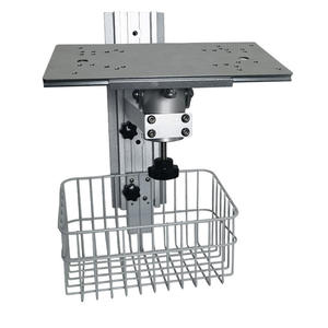 Support mural Medco pour moniteur WM001 en aluminium argenté réglable avec panier - Product Image 3