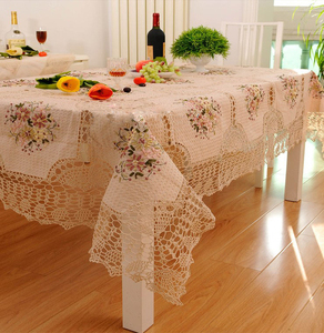 <span class=keywords><strong>Tovaglia</strong></span> da matrimonio <span class=keywords><strong>bianca</strong></span> fatta a mano all'uncinetto con motivo floreale, impermeabile, usa e getta, design pastorale - Product Image 2