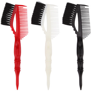 Brosse colorante pour cheveux double face avec peigne, outil de salon en plastique pour tous types de cheveux - Product Image 1