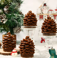 Handgefertigte Zylindrische Sojawachs-Duftkerzen im Kiefern-Stil mit 6-8 Stunden Brenndauer für Weihnachten, Ostern, Erntedankfest, Zuhause/Büro