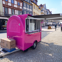 Remorque alimentaire avec grill à roulettes, machines à snacks, camions à hot-dogs, chariot à hot-dogs mobile, remorque de concession