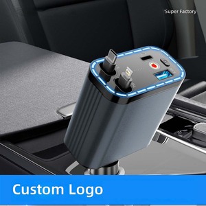 Cable Retráctil de Carga Rápida Starry de 90W, Adaptador FM, Proyector de Luz Ambiental LED para el Interior del Automóvil - Product Image 3