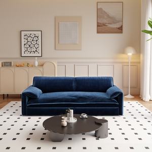 Canapé-<span class=keywords><strong>lit</strong></span> <span class=keywords><strong>pliable</strong></span> multifonctionnel pour salon, canapé-<span class=keywords><strong>lit</strong></span> en velours, canapé convertible bleu - Product Image 5