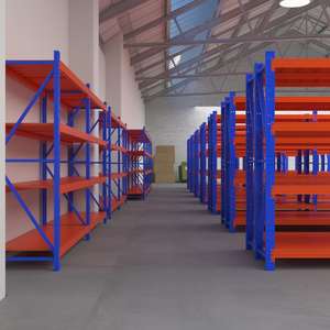 رفوف تخزين فولاذية من جيانغسو بخمسة مستويات، وحدات رفوف زاوية، رفوف ثقيلة التحمل - Product Image 3