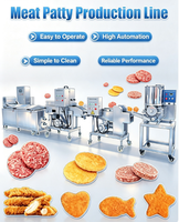 Ligne de production automatique de galettes de hamburgers, ligne de formage et de transformation de galettes de bœuf, de poulet, de poisson et de crevettes