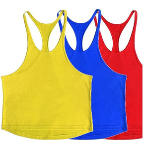 Gilet da <span class=keywords><strong>uomo</strong></span> <span class=keywords><strong>bianco</strong></span> muscolatura in cotone senza maniche canotta da palestra Casual ricamo Stringer canotta personalizzazione all'ingrosso - Product Image 5