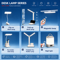 Lampe de table portable rechargeable en gros pour étudiants, lampe de lecture LED de bureau avec chargement USB