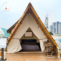 Glamping extérieur Hotel Resort Camping Triangle de luxe Maison en bois préfabriquée Villa Tente Safari