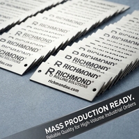 Plaques signalétiques extérieures en métal brossé gravées, étiquettes nominatives en aluminium anodisé pour l'identification des équipements moteurs et électriques
