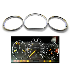 Chrome Speedometer Rings For Mercedes W140 / R129 - Snap-In Installation 10 thumbnail image