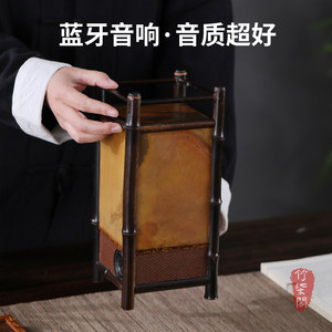 Bamboo Rock Ambient Lamp Led <b>Touch</b> Control Rechargeable Tea Table Ornament Zen Style Decor - Product Image 2