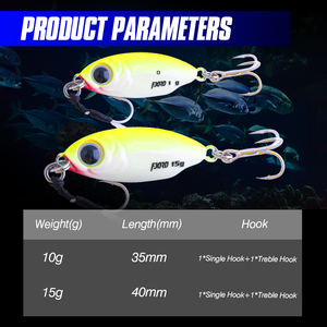FJORD Petit jig en métal et plomb 10g 15g 20g 40g <span class=keywords><strong>Leurre</strong></span> de pêche pour brochet et poisson-chat - Utilisation en rivière, lac et ruisseau - Product Image 4