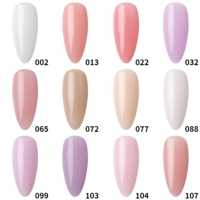 Base de Gel Caoutchouc Rose Blanc Naturel Marque Privée Sans HEMA, Vernis Gel Longue Durée Constructeur 3 en 1, Base Coat Gel, Fournitures Professionnelles à Bas Coût