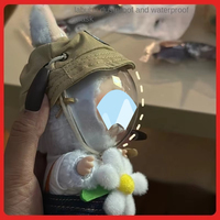 Couverture de visage de poupée pour Pop Mart Skullpanda Labubu génération un deux trois masque en vinyle plastique acrylique transparent