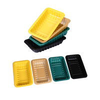 Vassoio della bolla di colore dei frutti di mare vassoio di plastica bianco produttore Top vendita plastica personalizzata cina altri alimenti mappa vassoio rettangolo 5000 pz
