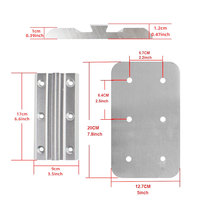 CAPEXRV Plaque de fixation supplémentaire pour pied de table pivotant en alliage d'aluminium