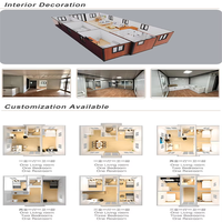 Chine le plus populaire un cadre 3 chambres maison Kit chambre 2 salle de bain maisons pliables préfabriquées avec prix réel histoire paquet plat
