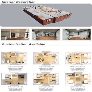 China más Popular un marco 3 dormitorios casa Kit dormitorio 2 baño casas plegables prefabricadas con precio real historia paquete plano - Product Image 4